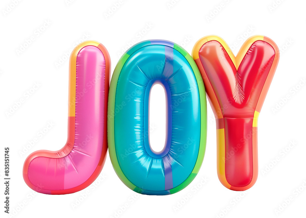 Fototapete ai generated photo with inflatable color letters 