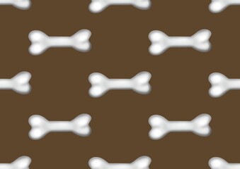 White bone pattern. Bone. White bone. Seamless pattern.