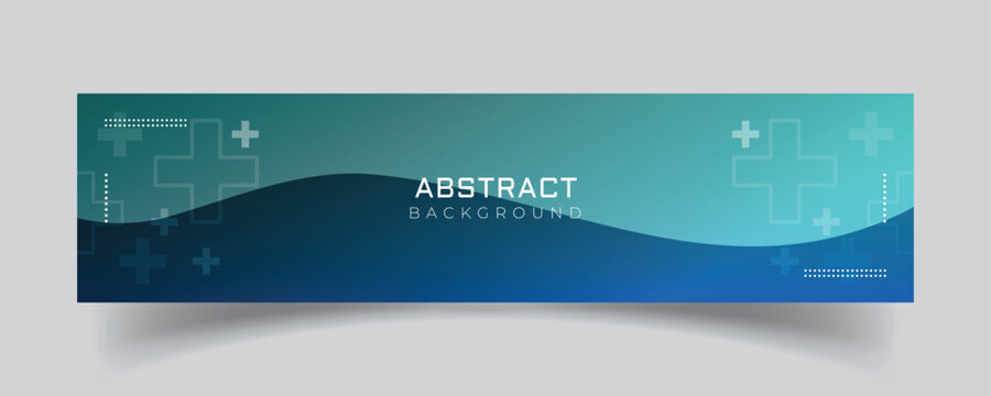 linkedin banner with abstract medical background. Concepts and ideas for healthcare technology.