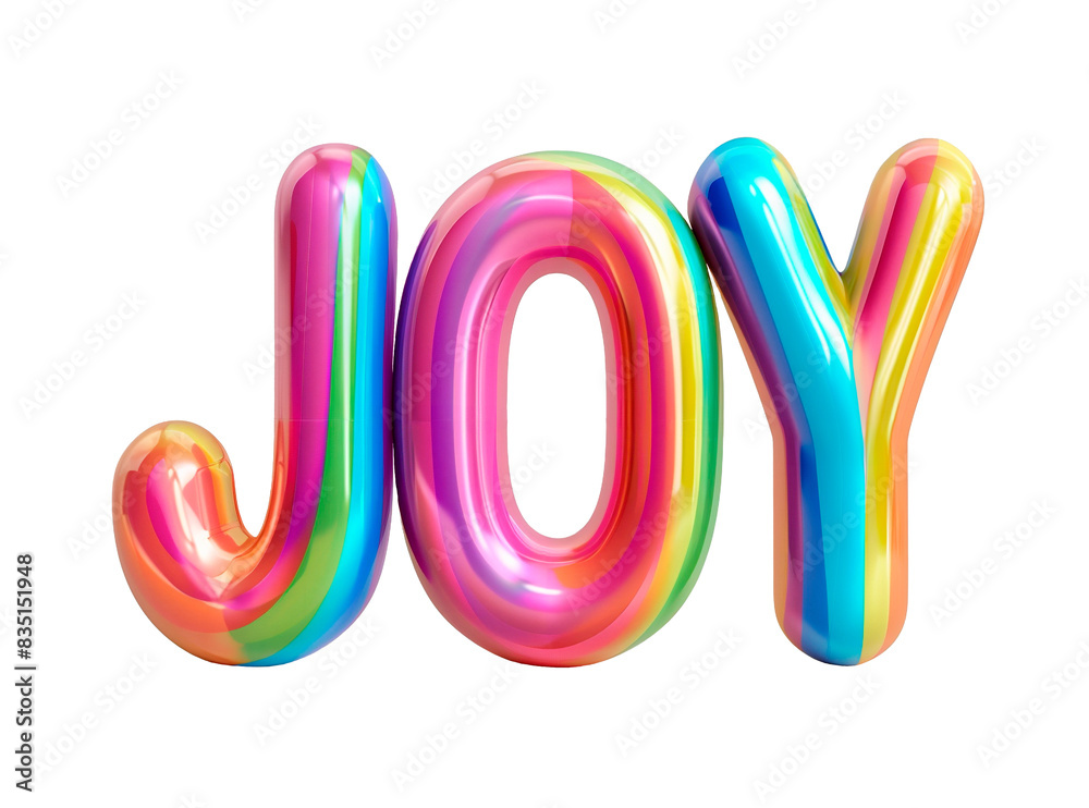 Fototapete ai generated photo with inflatable color letters 