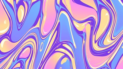 Obraz premium Psychedelic Abstract Pattern in Pastel Colors