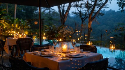 100. An exquisite culinary experience with a romantic dinner, upscale ambiance, and candlelit atmosphere