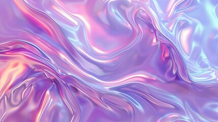 Fototapeta premium Abstract holographic iridescent neon liquid metal texture background. Colorful abstract gleaming fluid material..
