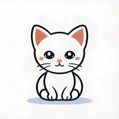 illustration of a cat. logo cat. icon cat. symbol cat. cat cute logo agency. logo app. logo promotion