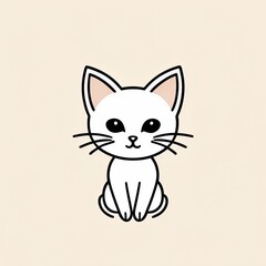 Fototapeta premium illustration of a cat. logo cat. icon cat. symbol cat. cat cute logo agency. logo app. logo promotion