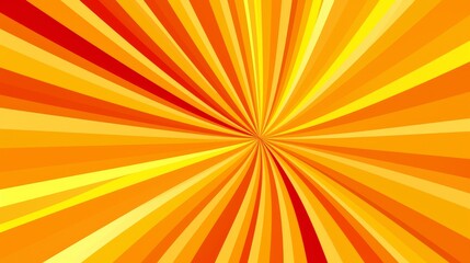 Abstract Orange and Yellow Radial Sunburst Pattern