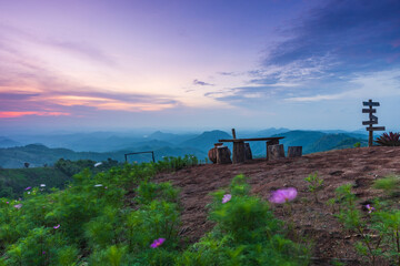 Fototapeta premium Beautiful sunrise in the morning at Loei Province, Thailand.