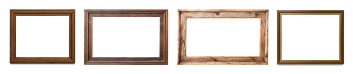 Rectangle wooden vintage frame set