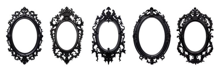 Oval vintage frame set