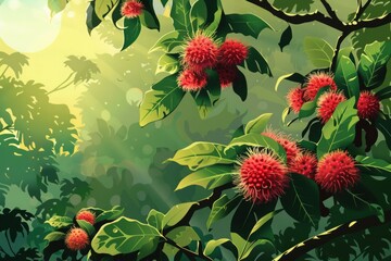 rambutan illustration