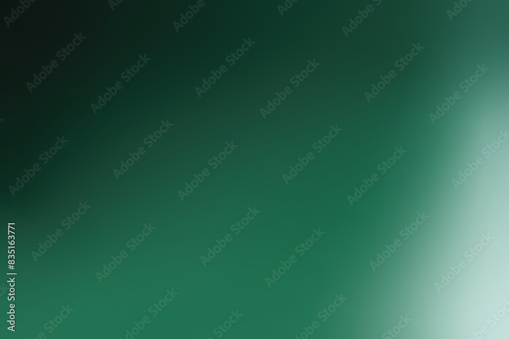 Wall mural emerald green gradient background vector with glowing light and copy space for design