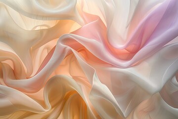 Obraz premium Flowing abstract shapes in soft colors, creating a sense of movement and health