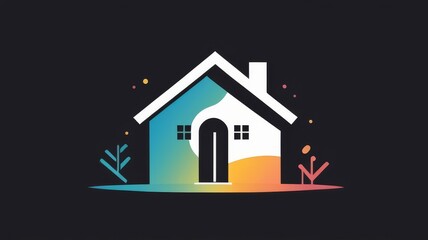 “Modern Minimalist Home Icon”