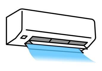 エアコン右向送風口冷風