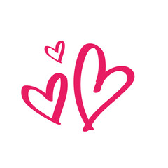 Cute girly asian idol photocard double hearts sticker