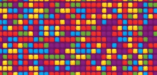 Retro Puzzle Game with Falling Blocks. screenshot from a retro puzzle game where players arrange falling blocks to clear lines
