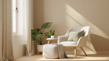 Modern vintage interior of living room