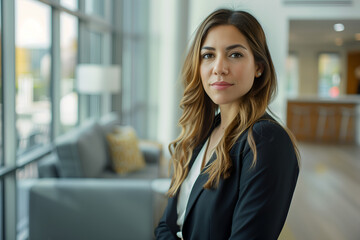 Vertrauenswürdige Business Frau im Büro Alltag