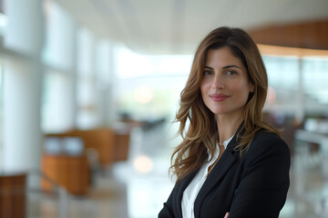 Vertrauenswürdige Business Frau im Büro Alltag