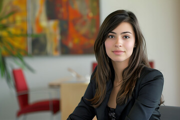 Vertrauenswürdige Business Frau im Büro Alltag