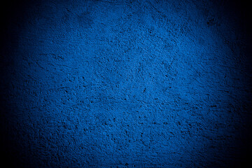 Old wall pattern texture cement blue dark abstract  blue color design are light with black gradient...