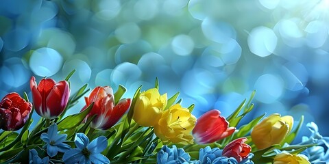 Easter's Renewal: Springtime Blossoms in a Symphony of Colors. Concept Easter Photography, Spring Portraits, Colorful Blooms, Outdoor Shoot, Renewal Theme