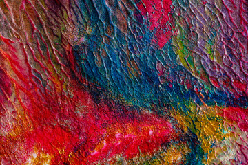 closeup of multicolored painting textured background