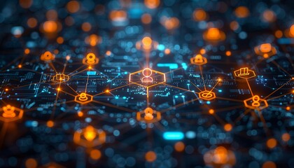 CRM Hub of Connectivity, central hub with interconnected lines representing various customer touchpoints, 