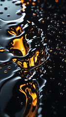 Fototapeta premium abstract liquid background black and white paint 