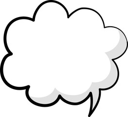 Black and white color speech bubble balloon, icon sticker memo keyword planner text box banner, flat png transparent element design