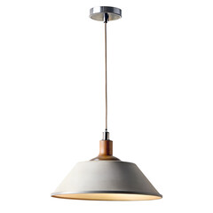 minimalist ceiling hanging lamp, front elevation isolated on background
