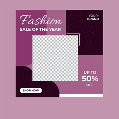 Fashion sale social media post templates