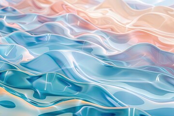 Gentle wave patterns in pastel colors, creating a sense of calm and wellness