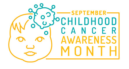 Childhood cancer, tumor in kids international month.