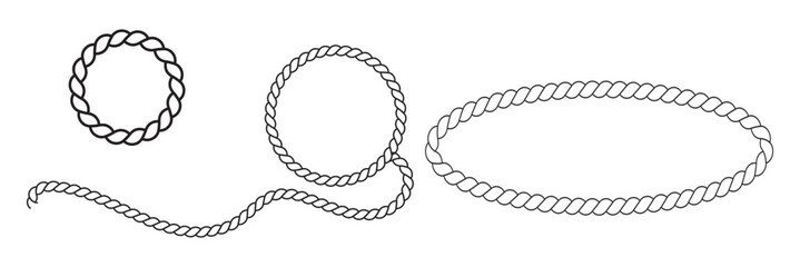 Rope icon, vector illustration. Vector illustration isolated on a white background for design and web.