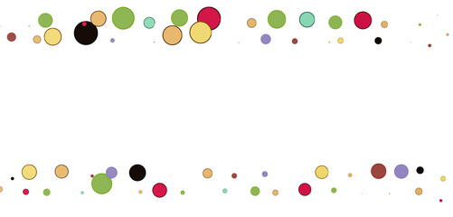  Colorful assorted confetti with serpentine on white