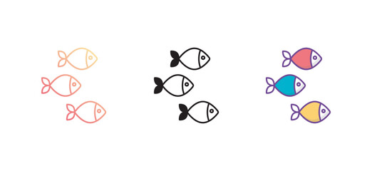Fish icon design with white background stock illustration