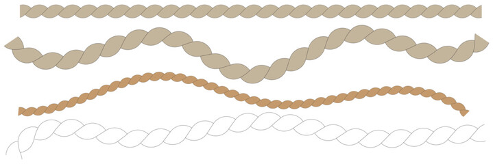 The rope icon. Black silhouette of a bundle of rope or twine. Vector illustration isolated on a white background for design and web. Rope icon vector illustration.