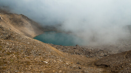 view of the Chaltwassersee in valais