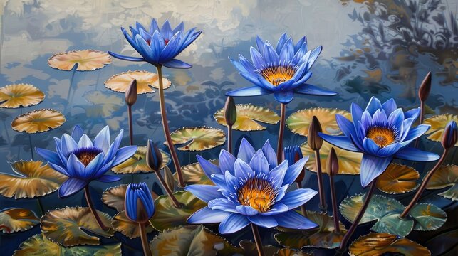 The Cape Blue Water Lily Flowers
