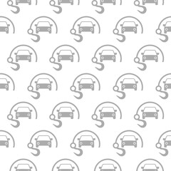 Obraz premium Car towing hook icon seamless pattern on white