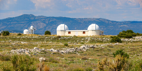 Cote d'Azure Observatory of Caussols on the Calern Plateau in the Prealps, South of France -...