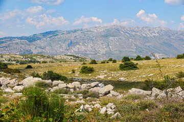 Plateau of Calern in Caussols in the mountains of the Natural Park of the Prealps on the French Riviera in southern France