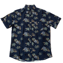 Men's casual short sleeved shirt on white background