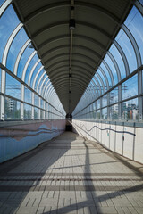 Entrance tunnel of a pedestrian underpass during the daytime in the Finnish town of Kerava.