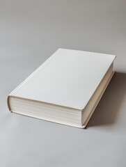 white book, on a gray backgroundFujifilm XT3, soft focus, 55mm lens, f29, Cinematic 32k, isolated on white background stock photo style.