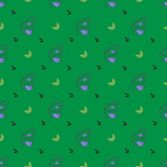 Flowers And Butterflies Seamless Vector Pattern Design