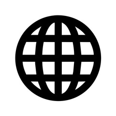 earth globe icon on white background