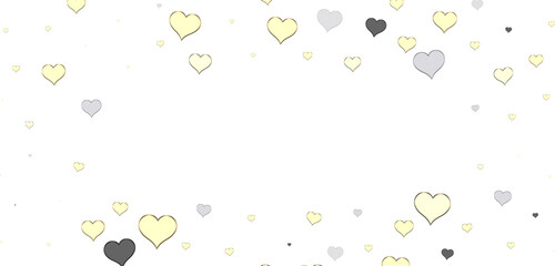 realistic isolated heart confetti on the transparent background for decoration and covering. Concept of Happy Valentine's Day,