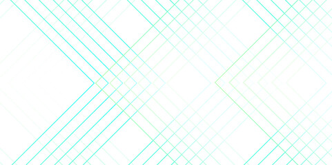 Abstract white and green futuristic geometric architecture concept. Vibrant futuristic digital connection technology lines. Blue geometrical template with digital lines. 